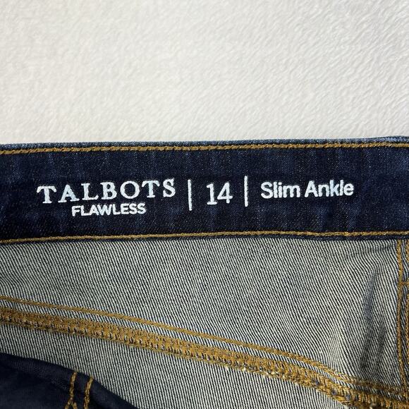 Talbots Size 14 Jeans Flawless Slim Ankle High Rise Stretch Women’s Flattering - Picture 7 of 15